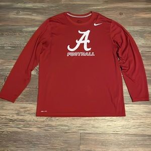 Alabama Football Long Sleeve Nike Dri-Fit Shirt - XL